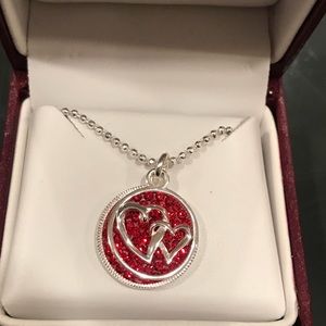 Helzberg Crystal & Sterling Necklace - New!